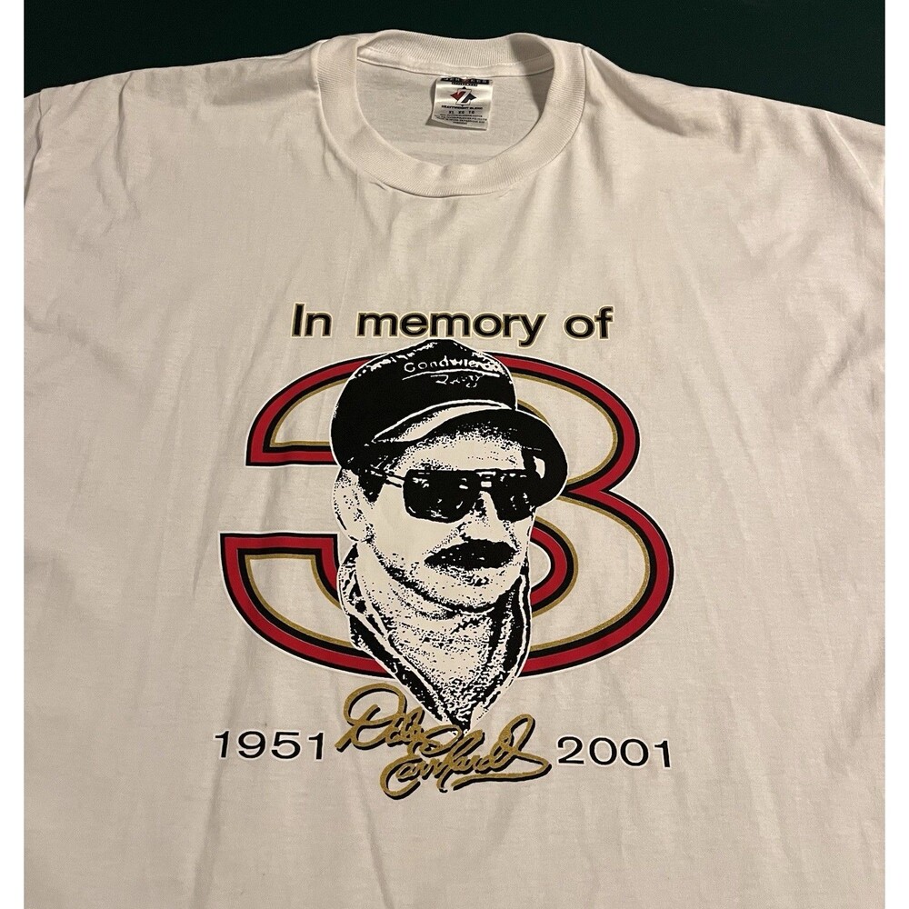 NEW Dale Earnhardt 2001 NASCAR Auto Racing Memorial #3 Short Sleeve T-Shirt XL